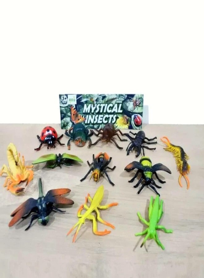 Mallexo مجموعة ألعاب حشرات حيوانات الغابة من ماليكسو للأطفال، حجم كبير، 12 قطعة، تشمل مجسمات النمل والزواحف والفراشات والصراصير، هدية مثالية للأولاد والبنات في أعياد ميلادهم، ألعاب حشرات مطاطية تعليمية وترفيهية. - Image 5